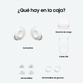 Samsung SM-R400NZWADBT Auriculares Inalámbricos Galaxy Buds FE Bluetooth 5.2 con ANC, Estuche de Carga, 30h Autonomía, Blancos