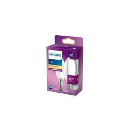 Philips PH-929001345367 Pack 2 Bombillas LED E14 B35 Vela 4.3W 470Lm 2700K Luz Cálida. Ahorro Energético para Iluminación Interior.