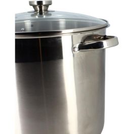 Olla con tapa - MENASTYL - 4615451 - Acero inoxidable - 17 litros - 32 cm - Apto para todo tipo de fuegos, incluida inducción