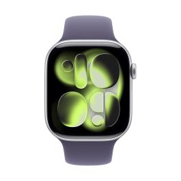 Apple Watch S11 Aluminium 46mm Plata con correa deportivo morado M/L
