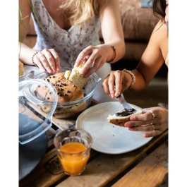 Pyrex 3426470296465 Juego de 2 Cazuelas de Vidrio Redondas 1 L