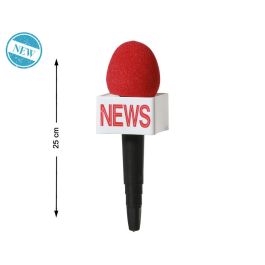 Micrófono Juguete 25 cm con Esponja Roja para Reportero, Youtuber, Entrevistador Precio: 3.3033. SKU: B1E6NC396J