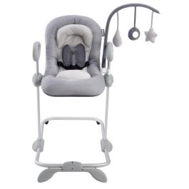 Beaba Arco de Juegos Transat Up & Down III Ergonómico Gris para Estimulación y Motricidad del Bebé con 3 Juguetes Desmontables