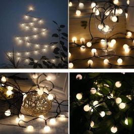 LUMI GARDEN Guirnalda luminosa de bola Billy Solar - Luz blanca - 60 bolas - 700 cm LUMI GARDEN Guirnalda luminosa de bola Billy Solar - Luz blanca - 60 bolas - 700 cm