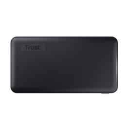 Trust 24678 Powerbank Batería Externa Portátil Ultrafina 10000mAh, 15W Carga Rápida con 3 Puertos (2x USB-A, 1x USB-C) para 3 Dispositivos Simultáneos - Negra
