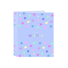 Carpeta de anillas Benetton Lila Lila A4 27 x 33 x 6 cm