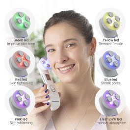 Masajeador Facial con Radiofrecuencia, Fototerapia y Electroestimulación Wace InnovaGoods Masajeador Facial con Radiofrecuencia, Fototerapia y Electroestimulación Wace InnovaGoods