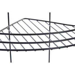 DKD Home Decor Estante de Ducha Moderno de Metal Gris con 3 Estanterías, 40 cm Alto x 26 cm Ancho x 19 cm Fondo