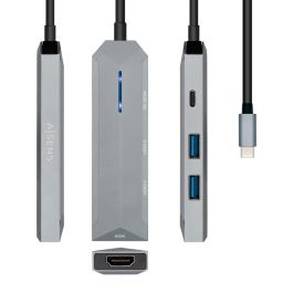 AISENS - USB-C DOCK 4 EN 1, USB-C A 1xHDMI, 2xUSB, 1xPD, GRIS, 15CM Precio: 17.95000031. SKU: S8423783
