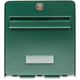 Burg Wachter Buzón de favor en acero galvanizado, 1 puerta, verde. Resistente a la corrosión, para hasta 15kg de correo.