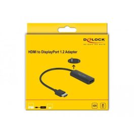 DeLOCK Adaptador HDMI-A Macho a DisplayPort Hembra 4K 60Hz 0,24m