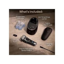 Braun Rasierer Series 9 Pro+ 9565cc Máquina de afeitar de láminas Wet & Dry Metálico Tecnología Sonic Autonomía 60 min