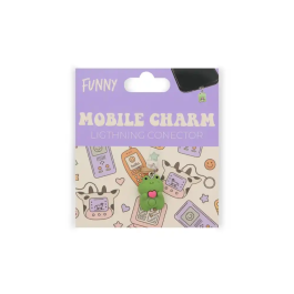 Wondee Funny Lightning Frog Charm Protector de puerto para móvil, tipo C o Lightning, 20x10x15 mm, colgante decorativo