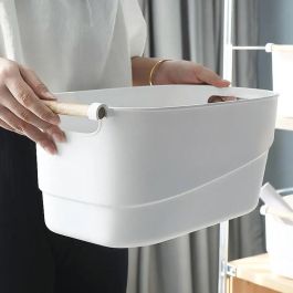 Confortime Cesta Multiusos Asas de Madera 21,5 cm Ancho x 40 cm Largo x 18 cm Alto, 5,38 kg (12 Unidades) Confortime Cesta Multiusos Asas de Madera 21,5 cm Ancho x 40 cm Largo x 18 cm Alto, 5,38 kg (12 Unidades)
