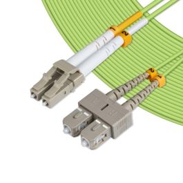 MicroConnect Cable Fibra Óptica LC-SC Multimodo Dúplex OM5 (verde lima) 5m para Alto Ancho de Banda