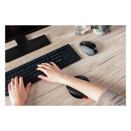 Cherry Reposamuñecas Deslizante Ergo, Soporte Ergonómico para Ratón y Teclado, Mejora Postura y Reduce Tensión Muscular, Cuero Sintético, Ambidiestro