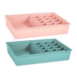 Organizador Cajon 16 Huecos Surtidos Col Rosa Verde Kipit 33X9CM (6 Unidades) Organizador Cajon 16 Huecos Surtidos Col Rosa Verde Kipit 33X9CM (6 Unidades)