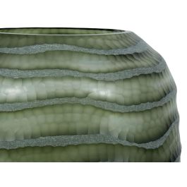 DKD Home Decor Jarrón Moderno Verde Oscuro Cristal 27 x 33 x 27 cm
