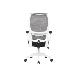 Q-connect Silla de Oficina Catania Ergonómica Malla Transpirable Ruedas Premium PU Negro Blanco Altura Ajustable 1230mm