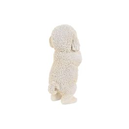 DKD Home Decor Figura de Resina Perro Shabby Blanco Marrón 10 x 20 x 9 cm (4 Unidades)