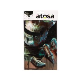 Mantel Decorativo Halloween Calaveras Negro Misterioso Resistente y Reutilizable