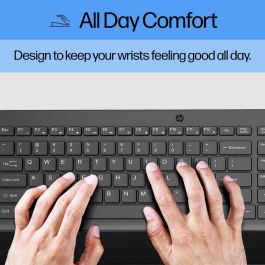 HP Teclado 150 Wired Keyboard, Compañero Plug-and-Play, Cómodo para Cualquier Lugar