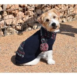 Nayeco Jersey de Punto College para Perro con Bufanda Incorporada, Ojal para Correa, Elástico Cola, Ajustable - 50 cm