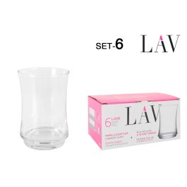 Set de 6 vasos de vidrio Lune 225 cc - Lav (8 Cajas) Precio: 44.5000006. SKU: B16XHHTSVL