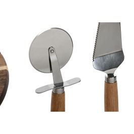 DKD Home Decor Tabla Cortar Basicos Acacia Inox Natural 40 x 1.5 x 30 cm Set de 3