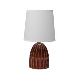 Lámpara Etna Color Tierra Versa 16x29 cm - Cerámica y Tela (2 Unidades)