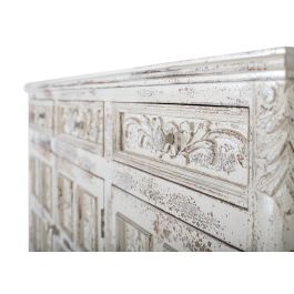 Giner y Colomer Aparador de Madera de Mango Blanco Craquelado 95x175x44 cm