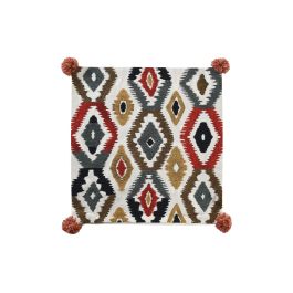 DKD Home Decor Funda de Cojín Multicolor 50x50 cm de Poliéster con Cremallera