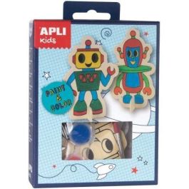 Kit Manualidades Apli Kids Robot 14712/ 2 Figuras/ 4 Botes Témpera/ 1 Pincel/ 1 Paleta Kit Manualidades Apli Kids Robot 14712/ 2 Figuras/ 4 Botes Témpera/ 1 Pincel/ 1 Paleta