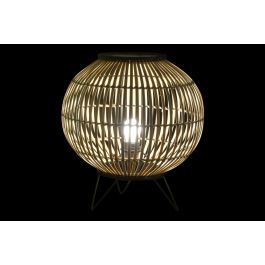 Lampara Sobremesa Tropical DKD Home Decor Marron Negro 36 x 37 x 36 cm