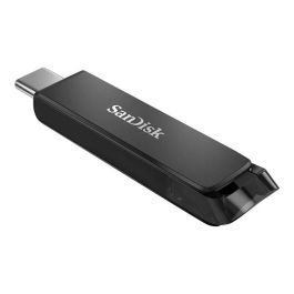 Sandisk Memoria USB Tipo C 256 GB, USB 3.1 Gen 1, Velocidad hasta 150 MB/s, Conector Retráctil