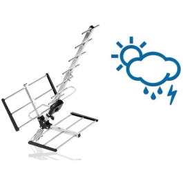 One For All SV9354 Antena de TV para Exteriores Freeview Full HD Filtro 4G Gris