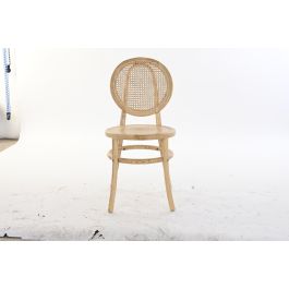 DKD Home Decor Silla Horeca Olmo y Ratán Marrón Claro 43 x 89 x 43 cm (2 Unidades)