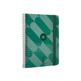 Agenda Espiral Antartik Pattern A6+ 2025 Semana Vista Color Verde Papel 80 gr