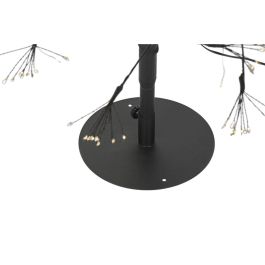 DKD Home Decor Árbol de Navidad Moderno Negro con Luces LED Cálidas Integradas, Estructura Metálica, Decoración Hogar, 150 cm Alto