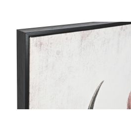DKD Home Decor Cuadro Decorativo Colonial Rinoceronte Set de 3 Lienzo Negro y Gris 180 x 120 x 4 cm