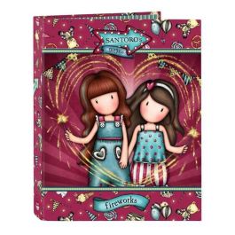 Carpeta de anillas Gorjuss Fireworks Granate A4 (26.5 x 33 x 4 cm)