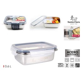 Santa Clara Fiambrera de Acero 0.6 Litros para Microondas y Horno, 17 cm Largo x 13.1 cm Ancho x 6.1 cm Alto (12 Unidades) Precio: 87.0111. SKU: B19PBSKSFC