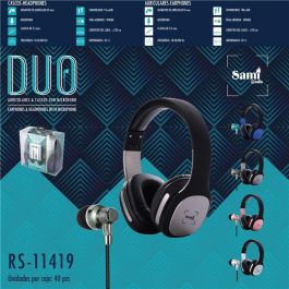 SAMI Auricular Duo Pack con Micrófono - Casco + Auriculares