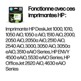 HP Cartucho de Tinta 301XL Tricolor (CH564EE/Cian, Magenta, Amarillo), Alta Capacidad, 330 páginas, Compatible con Deskjet 1050, 2050, 2050s