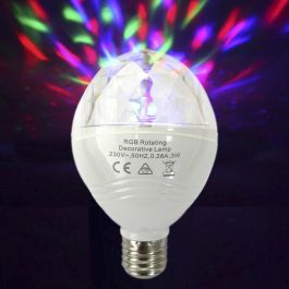 Bombilla discoteca led rgb e27 3w multicolor con rotacion 360° ø8x13cm edm Precio: 6.50000021. SKU: S7916654