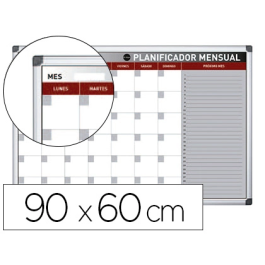 Bi-office Planning Magnético Mensual Lacado Marco Aluminio Rotulable 90x60 cm Precio: 90.49999948. SKU: B1EXLNKFBL