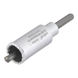 Wolfcraft Corona de perforación recubierta de carburo de tungsteno, Ø33 x 55 mm, con adaptador y broca centradora