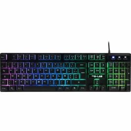 The G-Lab KEYZ-CAESIUM/FR Teclado para juegos Membrana RGB, Diseño FR, 12 atajos, 19 teclas anti-ghosting