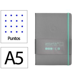 Cuaderno Con Gomilla Antartik Notes Tapa Dura A5 Hojas Puntos Gris Y Turquesa 100 Hojas 80 gr Fsc Precio: 6.50000021. SKU: B1DWB9G39C