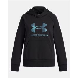 Sudadera con Capucha Niña Under Armour Rival Flc Shimmer Hdy Negro S
